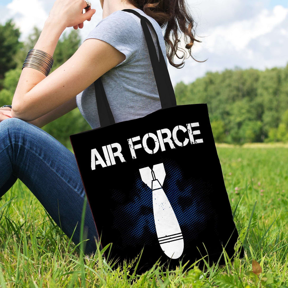 Designs by MyUtopia Shout Out:Air Force Bomb Fabric Totebag Reusable Shopping Tote