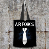 Load image into Gallery viewer, Designs by MyUtopia Shout Out:Air Force Bomb Fabric Totebag Reusable Shopping Tote
