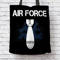 Load image into Gallery viewer, Designs by MyUtopia Shout Out:Air Force Bomb Fabric Totebag Reusable Shopping Tote
