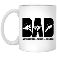 Load image into Gallery viewer, Designs by MyUtopia Shout Out:Air Force Dad Ceramic Coffee Mug - White,11 oz / White,Ceramic Coffee Mug
