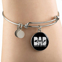 Load image into Gallery viewer, Designs by MyUtopia Shout Out:Air Force Dad Personalized Engravable Keepsake Bangle Bracelet
