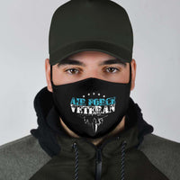 Load image into Gallery viewer, Designs by MyUtopia Shout Out:Air Force Veteran Adult Fabric Face Mask with Elastic Ear Loops
