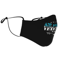 Load image into Gallery viewer, Designs by MyUtopia Shout Out:Air Force Veteran USAF Jet Fitted Face Mask with Adjustable Ear Loops
