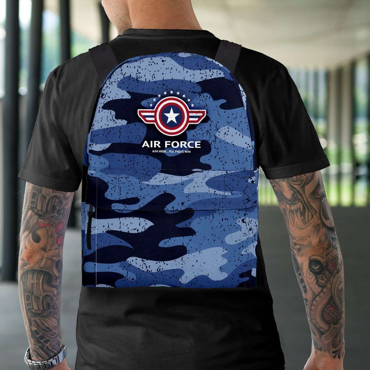 Designs by MyUtopia Shout Out:Air Force Wings Backpack