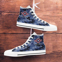 Load image into Gallery viewer, Designs by MyUtopia Shout Out:Air Force Wings Canvas High Top Shoes
