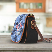 Load image into Gallery viewer, Designs by MyUtopia Shout Out:Air Force Wings Canvas Saddlebag Style Crossbody Purse
