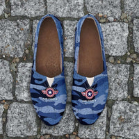Load image into Gallery viewer, Designs by MyUtopia Shout Out:Air Force Wings Casual Canvas Slip on Shoes Women&#39;s Flats
