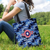 Load image into Gallery viewer, Designs by MyUtopia Shout Out:Air Force Wings Fabric Totebag Reusable Shopping Tote

