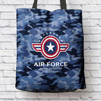 Load image into Gallery viewer, Designs by MyUtopia Shout Out:Air Force Wings Fabric Totebag Reusable Shopping Tote
