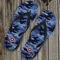 Load image into Gallery viewer, Designs by MyUtopia Shout Out:Air Force Wings Flip Flops
