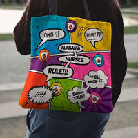 Load image into Gallery viewer, Designs by MyUtopia Shout Out:Alabama Comic Nurse Fabric Totebag Reusable Shopping Tote
