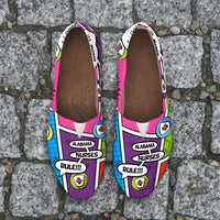 Load image into Gallery viewer, Designs by MyUtopia Shout Out:Alabama Nurse Comic Strip Casual Canvas Slip on Shoes Women&#39;s Flats
