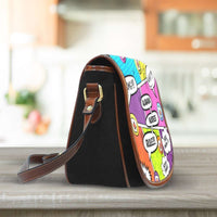 Load image into Gallery viewer, Designs by MyUtopia Shout Out:Alabama Nurses Rule! Comic Strip Canvas Saddlebag Style Crossbody Bag
