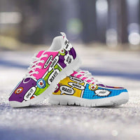 Load image into Gallery viewer, Designs by MyUtopia Shout Out:Alabama Nurses Rule! Comic Strip Design Running Shoes,Mens / Mens US5 (EU38) / Multicolor,Running Shoes
