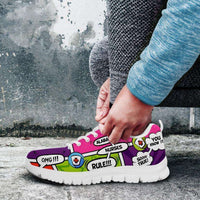 Load image into Gallery viewer, Designs by MyUtopia Shout Out:Alabama Nurses Rule! Comic Strip Design Running Shoes
