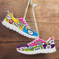 Load image into Gallery viewer, Designs by MyUtopia Shout Out:Alabama Nurses Rule! Comic Strip Design Running Shoes
