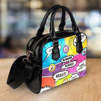Load image into Gallery viewer, Designs by MyUtopia Shout Out:Alabama Nurses Rule! Comic Strip Faux Leather Handbag with Shoulder Strap
