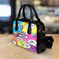 Load image into Gallery viewer, Designs by MyUtopia Shout Out:Alabama Nurses Rule! Comic Strip Faux Leather Handbag with Shoulder Strap
