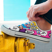 Load image into Gallery viewer, Designs by MyUtopia Shout Out:Alabama Nurses Rule! Comic Strip Lowtop Shoes,Men&#39;s / Men&#39;s US8 (EU40) / Multicolor,Lowtop Shoes

