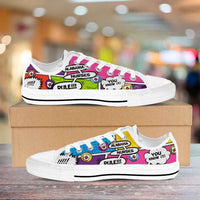 Load image into Gallery viewer, Designs by MyUtopia Shout Out:Alabama Nurses Rule! Comic Strip Lowtop Shoes
