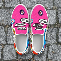 Load image into Gallery viewer, Designs by MyUtopia Shout Out:Alabama Nurses Rule! Comic Strip Slip-on Shoes
