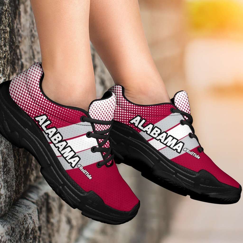 Designs by MyUtopia Shout Out:Alabama #RollTide Crimson Tide Fans Chunky Sneakers