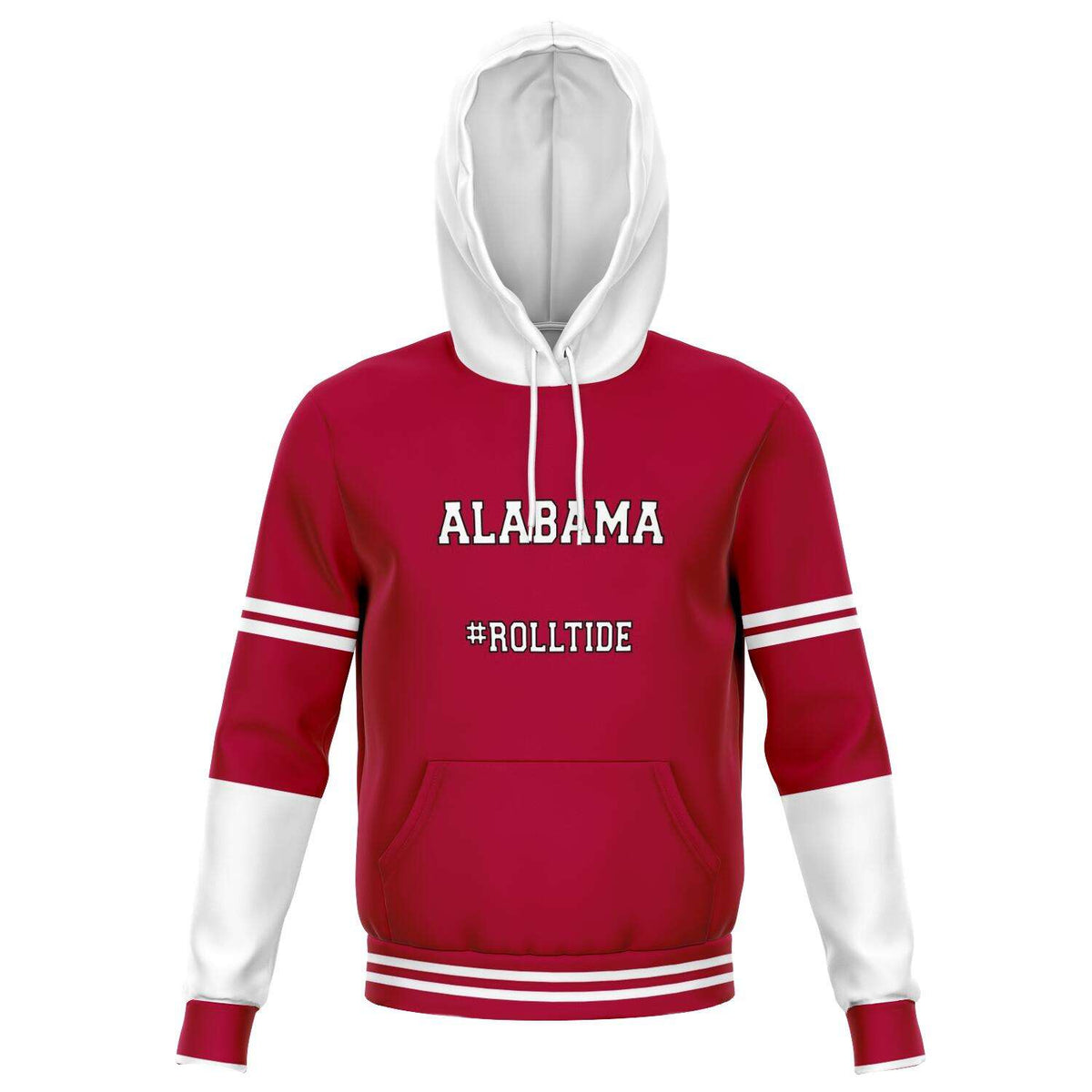 Designs by MyUtopia Shout Out:Alabama #RollTide Fleece Lined Fashion Unisex Hoodie,XS,Fashion Hoodie - AOP