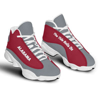 Load image into Gallery viewer, Designs by MyUtopia Shout Out:Alabama The Tide Rolls On Basketball Fan Microfiber Leather Hightop Sneakers
