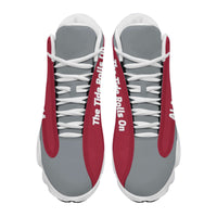 Load image into Gallery viewer, Designs by MyUtopia Shout Out:Alabama The Tide Rolls On Basketball Fan Microfiber Leather Hightop Sneakers
