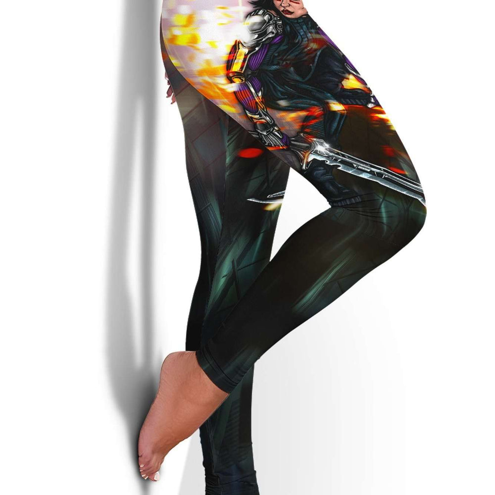 Designs by MyUtopia Shout Out:Alita Balita Angel High Waist Fashion Yoga Fitness Leggings,XS / Black,Yoga Leggings