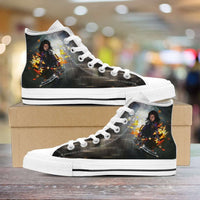 Load image into Gallery viewer, Designs by MyUtopia Shout Out:Alita Battle Angel Canvas High Top Shoes,Men&#39;s / Mens US 5 (EU38) / Black,High Top Sneakers
