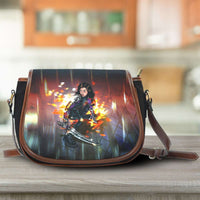 Load image into Gallery viewer, Designs by MyUtopia Shout Out:Alita Battle Angel Canvas Saddlebag Style Crossbody Purse
