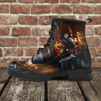 Load image into Gallery viewer, Designs by MyUtopia Shout Out:Alita Battle Angel Faux Leather 7 Eye Lace-up Boots
