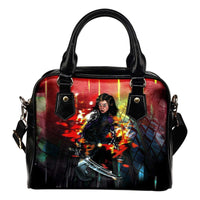 Load image into Gallery viewer, Designs by MyUtopia Shout Out:Alita Battle Angel Handbag with Shoulder Strap
