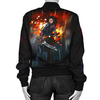 Load image into Gallery viewer, Designs by MyUtopia Shout Out:Alita Battle Angel Women&#39;s Bomber Jacket
