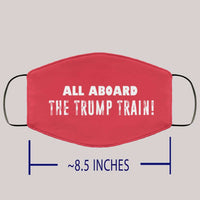Load image into Gallery viewer, Designs by MyUtopia Shout Out:All Aboard The Trump Train Adult Fabric Face Mask with Elastic Ear Loops
