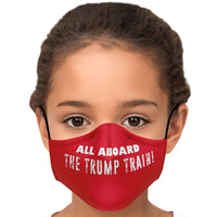 Load image into Gallery viewer, Designs by MyUtopia Shout Out:All Aboard The Trump Train Fitted Face Mask w. Adjustable Ear Loops

