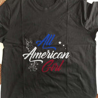 Load image into Gallery viewer, Designs by MyUtopia Shout Out:All American Girl Adult Unisex T-Shirt

