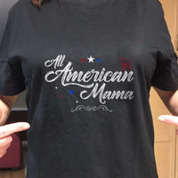 Load image into Gallery viewer, Designs by MyUtopia Shout Out:All American Mama Adult Unisex T-Shirt
