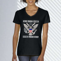 Load image into Gallery viewer, Designs by MyUtopia Shout Out:All Gave Some, Some Gave All Ladies&#39; V-Neck T-Shirt

