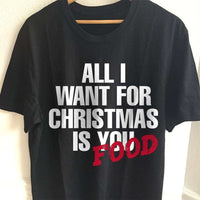 Load image into Gallery viewer, Designs by MyUtopia Shout Out:All I Want For Christmas is Food Adult Unisex T-Shirt
