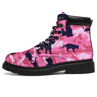 Load image into Gallery viewer, Designs by MyUtopia Shout Out:All over print Cat Camo All Season Vegan Micro-Suede Lace-up Boots
