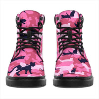 Load image into Gallery viewer, Designs by MyUtopia Shout Out:All over print Cat Camo All Season Vegan Micro-Suede Lace-up Boots
