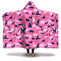 Load image into Gallery viewer, Designs by MyUtopia Shout Out:All Over Print Cat Camouflage Micro-mink Premium Sherpa Heavy Weight Hooded Blanket (80x60 &amp; 55x41),Adult 80 x 60 inch / Heavyweight Sherpa,Hooded Blanket
