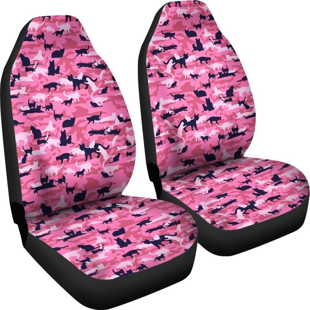 pink camo car seat and stroller All Over Print Cat Pink Camouflage Car Seat Covers