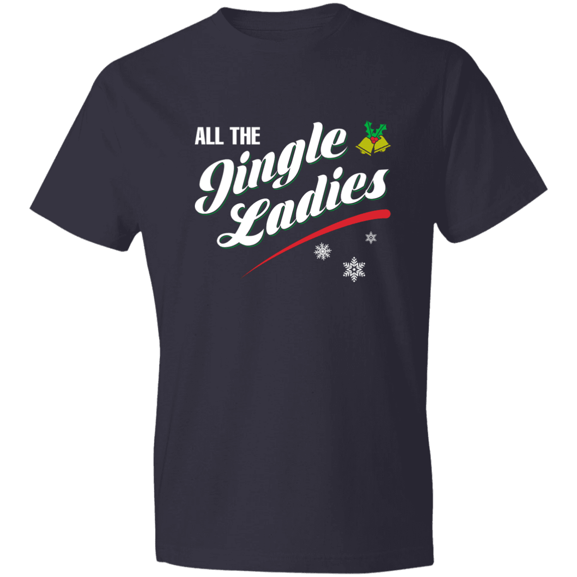 Designs by MyUtopia Shout Out:All The Jingle Ladies - Premium Cotton Unisex T-Shirt,Navy / S,Adult Unisex T-Shirt