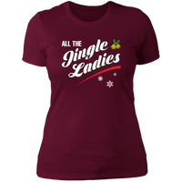 Load image into Gallery viewer, Designs by MyUtopia Shout Out:All The Jingle Ladies - Ultra Cotton Ladies&#39; T-Shirt,Maroon / X-Small,Ladies T-Shirts
