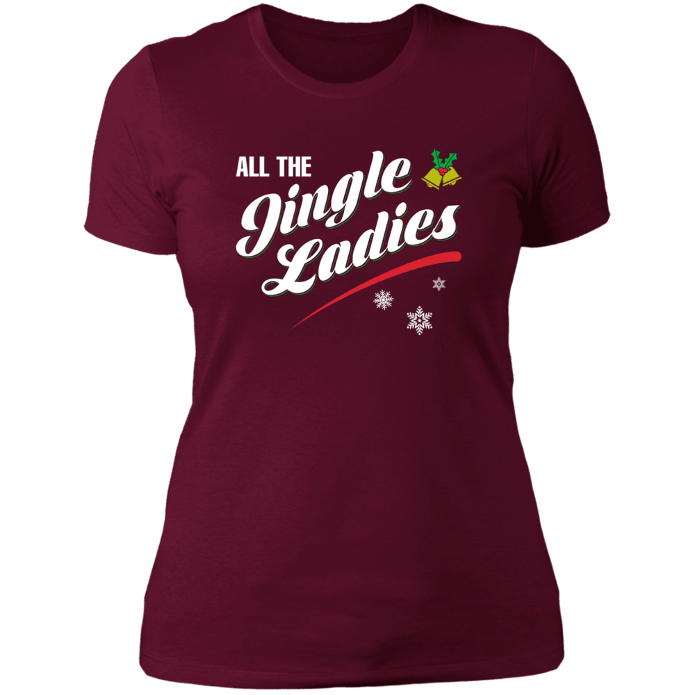 Designs by MyUtopia Shout Out:All The Jingle Ladies - Ultra Cotton Ladies' T-Shirt,Maroon / X-Small,Ladies T-Shirts