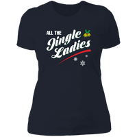 Load image into Gallery viewer, Designs by MyUtopia Shout Out:All The Jingle Ladies - Ultra Cotton Ladies&#39; T-Shirt,Midnight Navy / X-Small,Ladies T-Shirts
