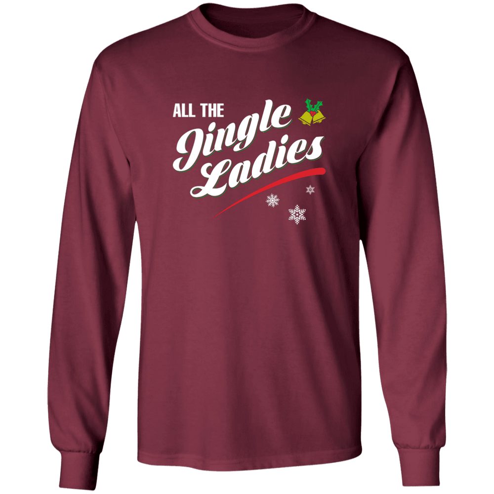 Designs by MyUtopia Shout Out:All The Jingle Ladies - Ultra Cotton Long Sleeve T-Shirt,Maroon / S,Long Sleeve T-Shirts